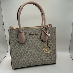 Michael Kors Beige and Pink Tote Bag